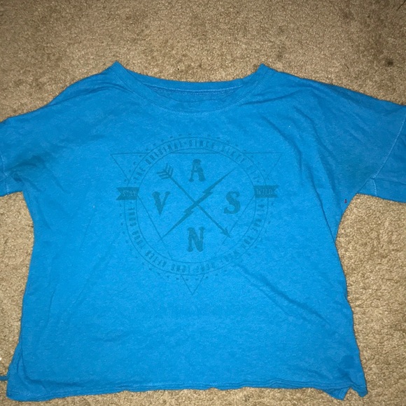 Vans Crop Top with Shoulder Slits - Picture 1 of 2